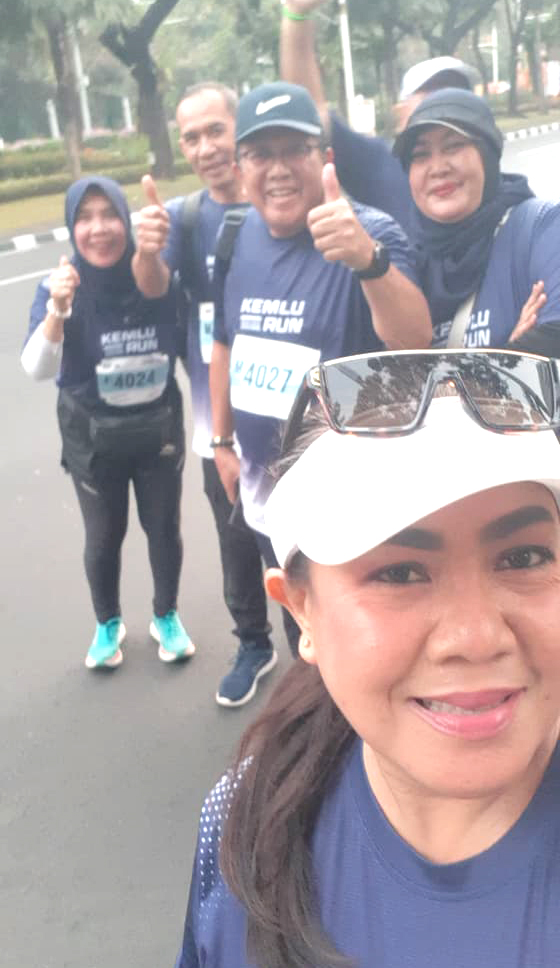 Mengikuti acara Kemlu Run, bersama Menteri dan Wakil Menteri Luar Negeri